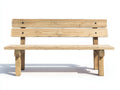 Gartenbank Holz 160x60x85 cm - Naturholz - Sitzbank mit Rückenlehne für Garten