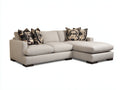Ecksofa aus Webstoff 260 x 175 x 85 cm - Beige - Modernes gepolstertes Design mit breiter Liegefläche für Wohnzimmer
