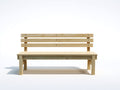 Gartenbank aus Massivholz 150 x 60 x 90 cm - Natur - Klassisches Latten-Design