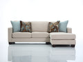 Ecksofa Stoff 260x160x84 cm - Beige - gepolstert mit Ottomane