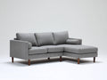 Ecksofa Stoff 270x165x82 cm - Grau - gepolstert mit Ottomane
